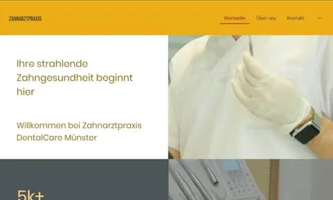 Minimalistisches Zahnarzt-Template