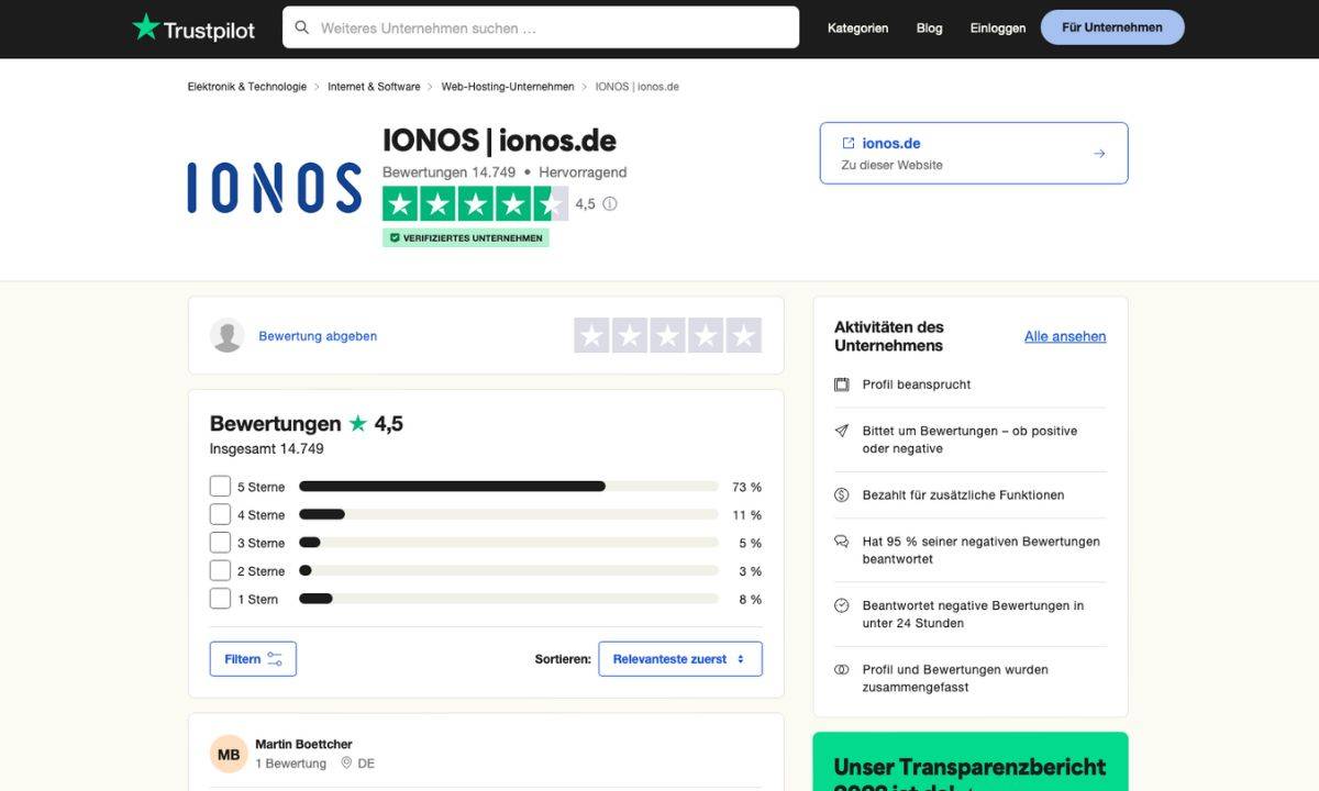 IONOS-Trustpilot