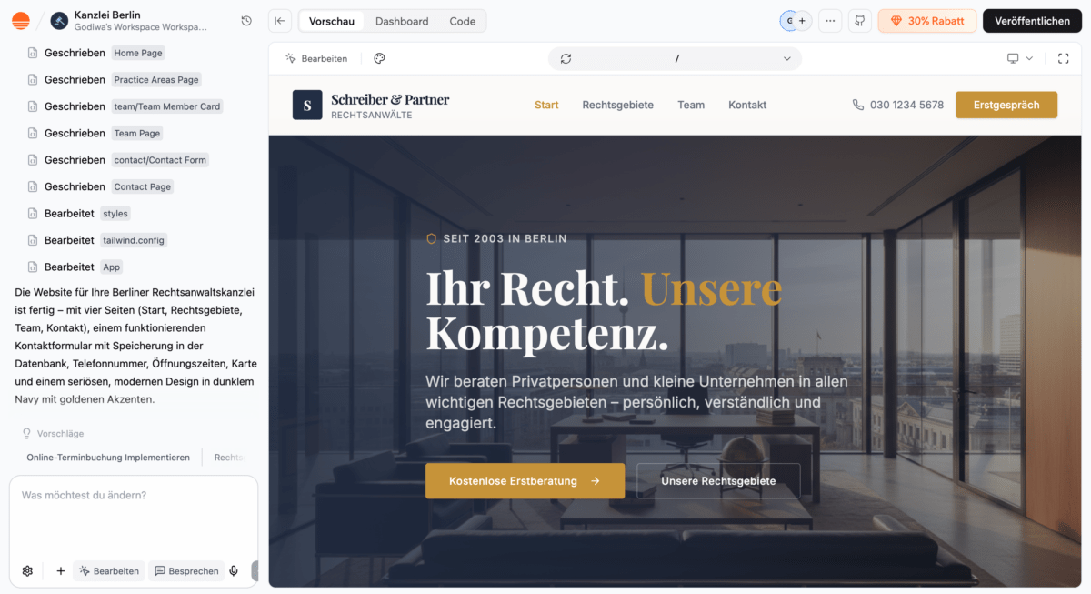 Base44-Anwalt-Erstellung