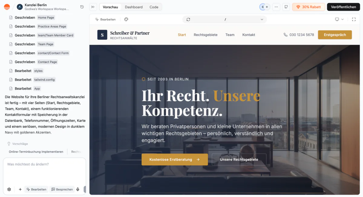 Base44-Anwalt-Erstellung