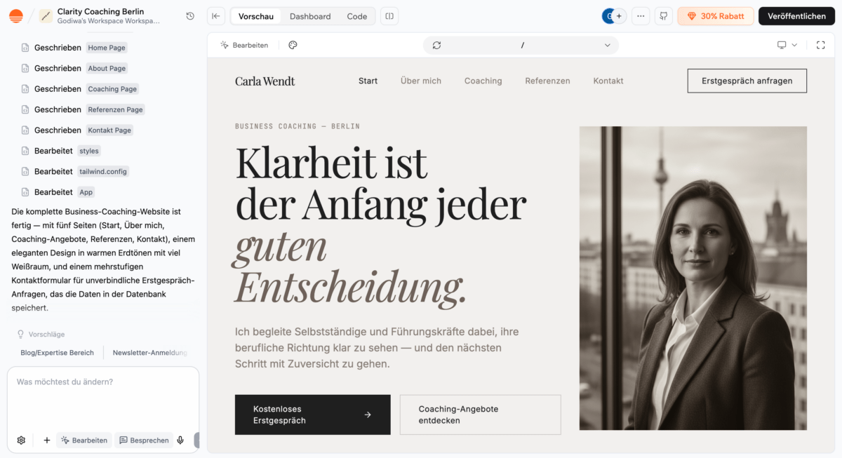 Base44-Coaching-Erstellung