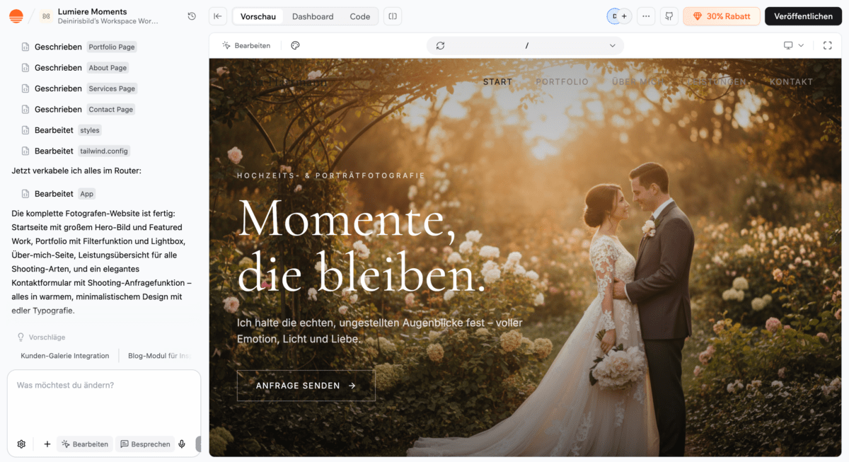 Base44-Fotografen-Erstellung