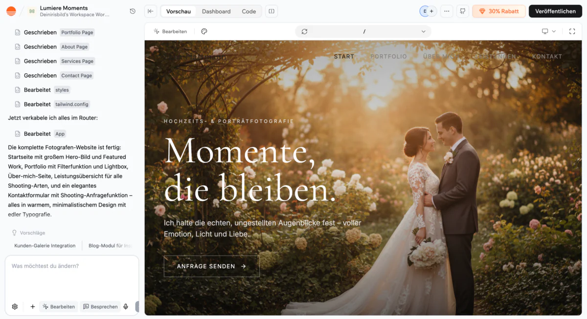 Base44-Fotografen-Erstellung