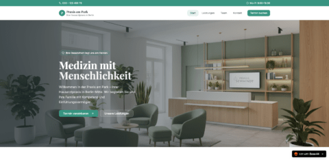 Beispielseite Ärzte Website mi KI