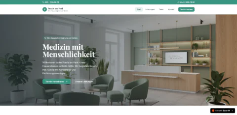 Beispielseite Ärzte Website mi KI