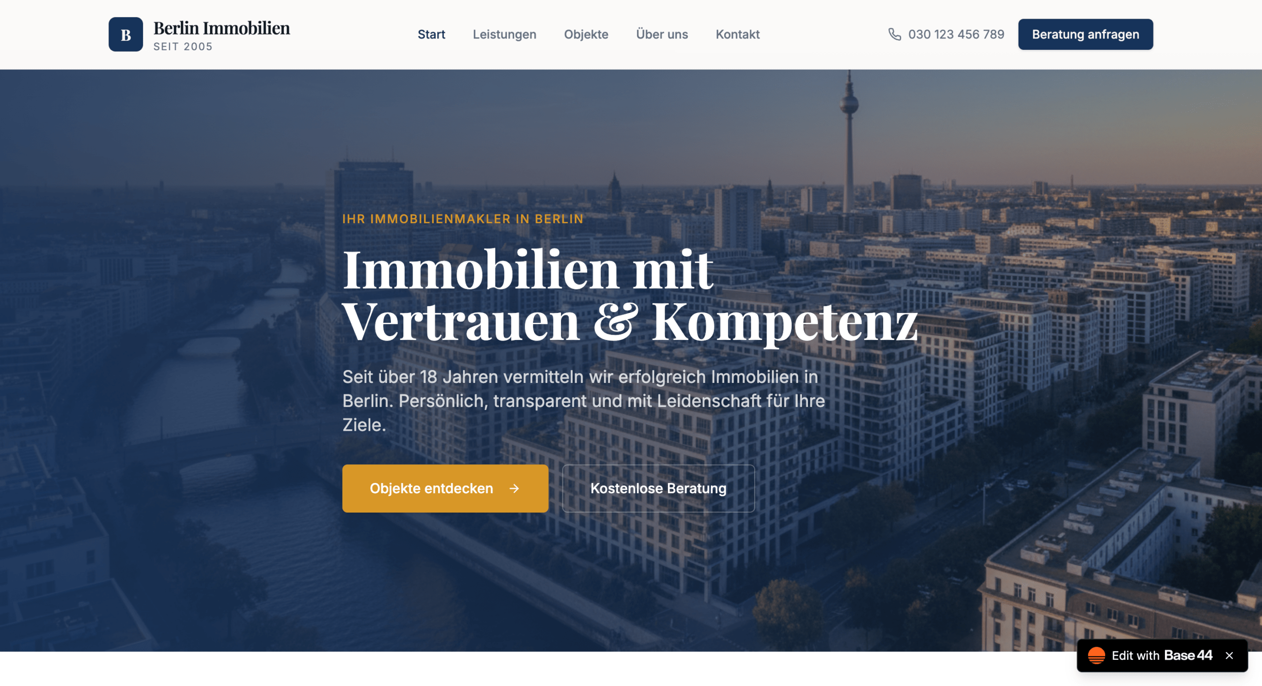 Beispielseite-Immobilien-Base44