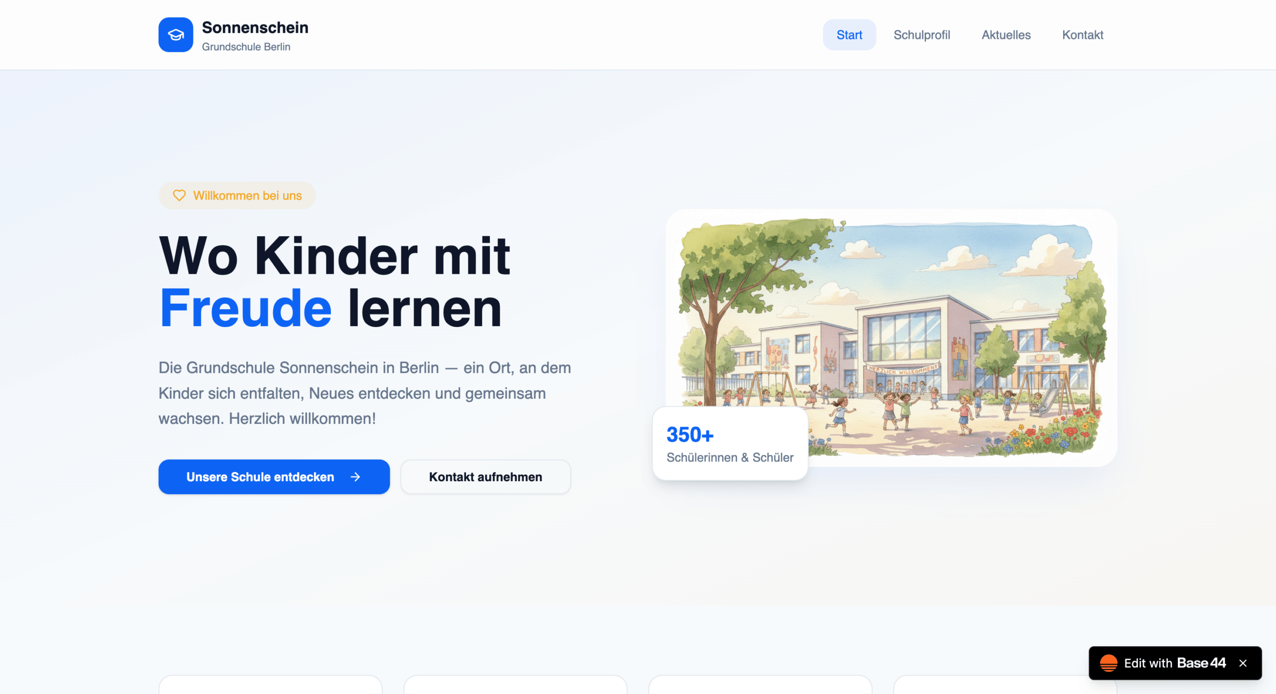 Beispielseite-Schule-Base44