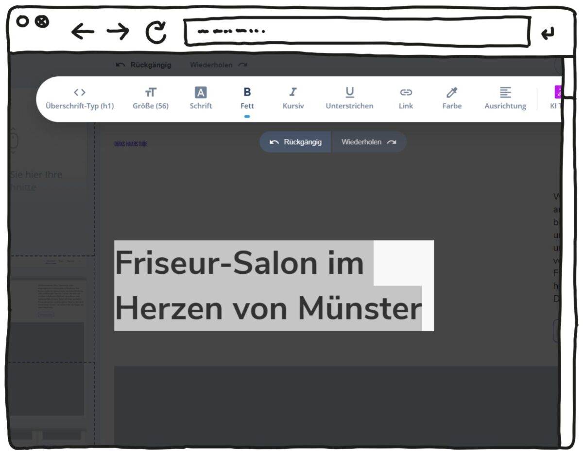 Friseur-Website mit Baukasten erstellen