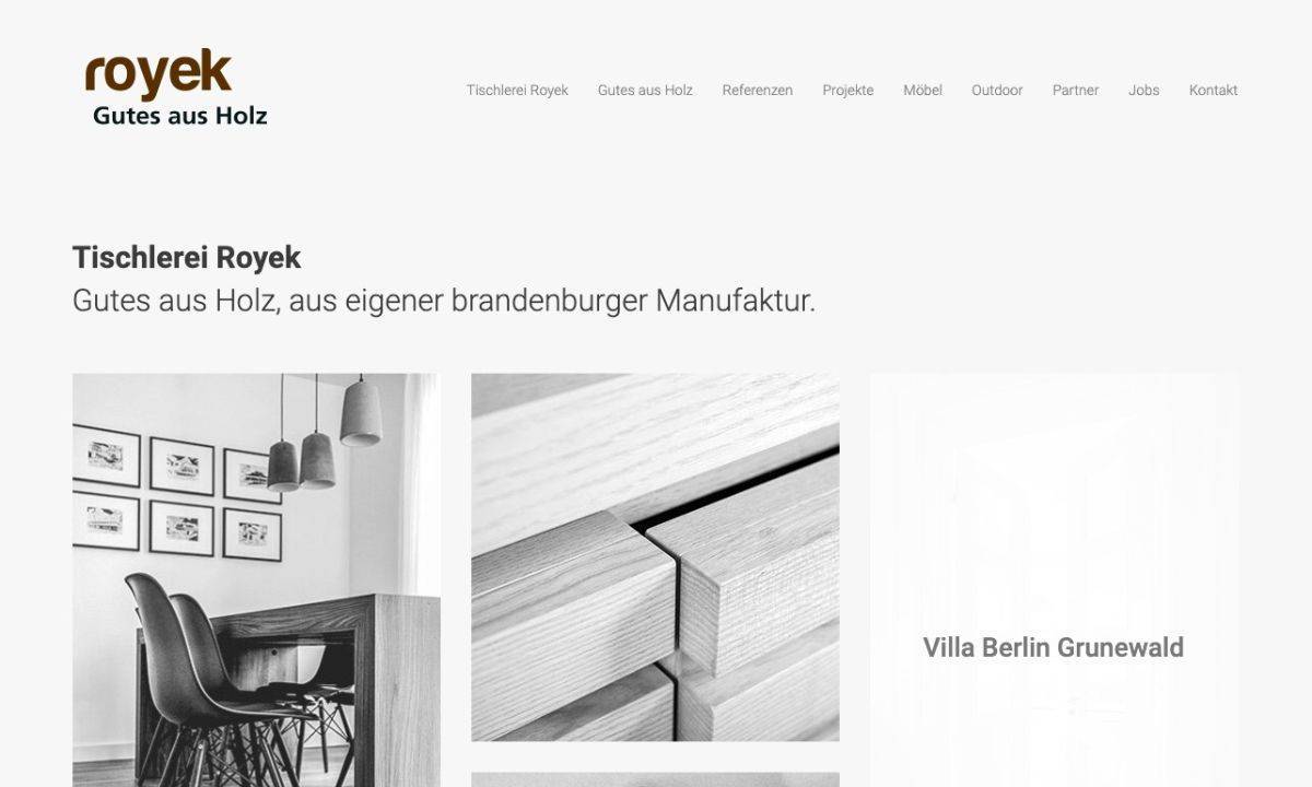 Website Tischlerei Royek