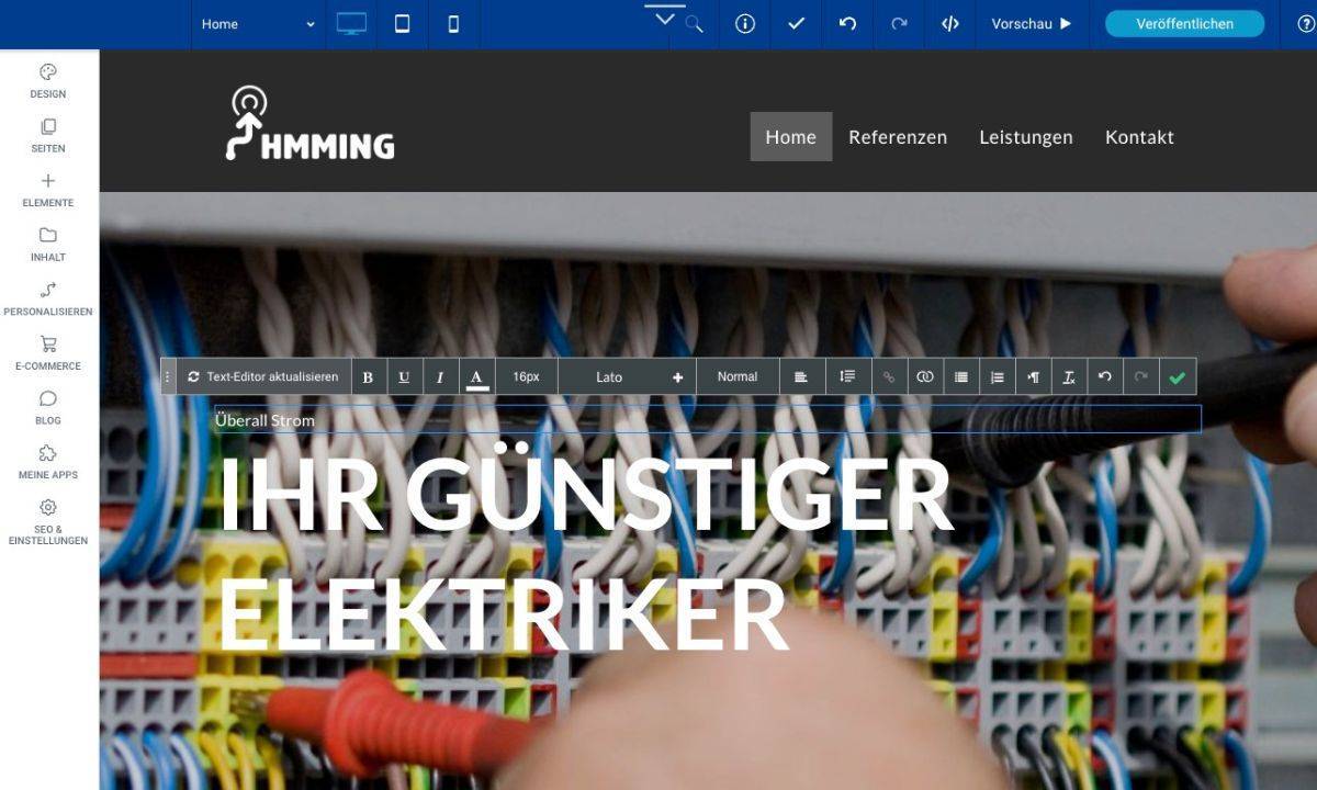 IONOS Handwerk Beispiel-Website