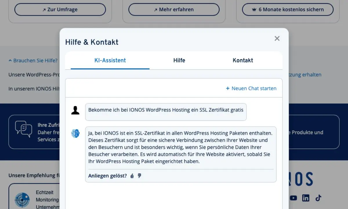 IONOS SSL-Zertifikat