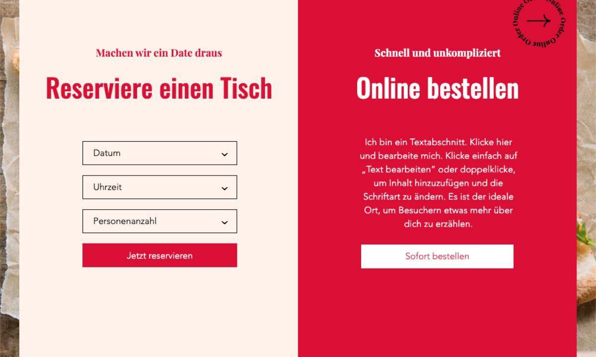 Tisch reservieren online