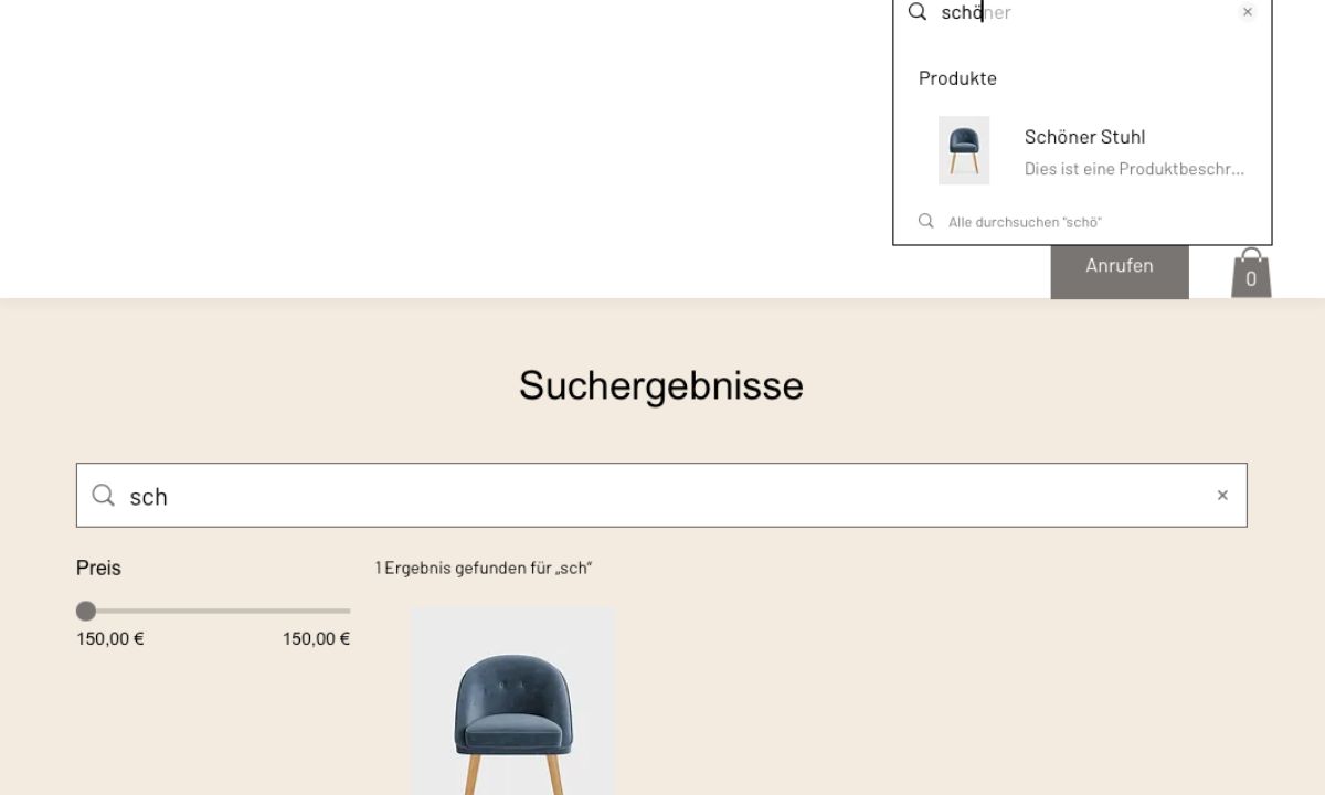 Website-Suchfunktion