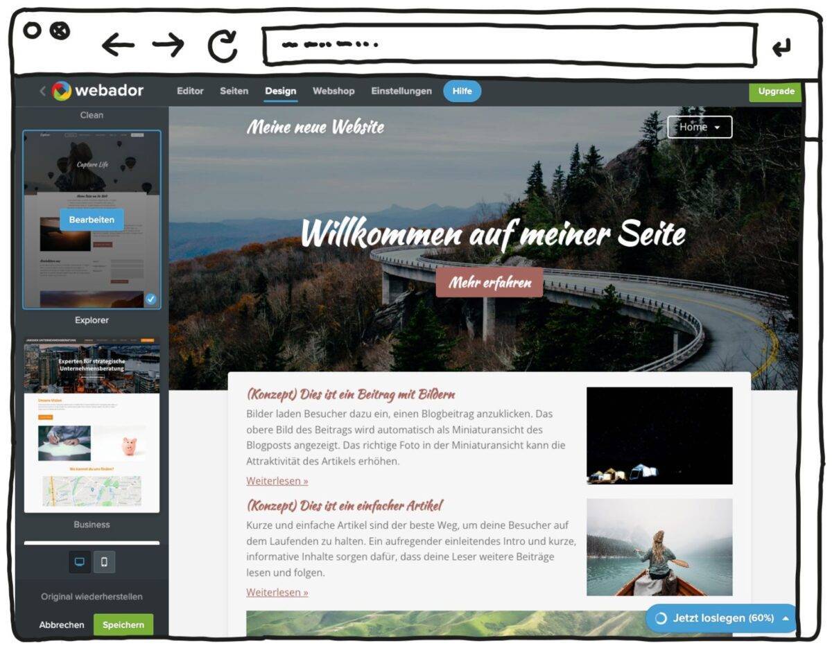 Webador Homepage-Baukasten