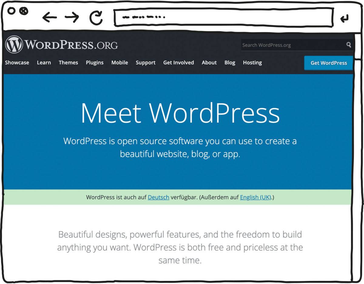 Screenshot WordPress