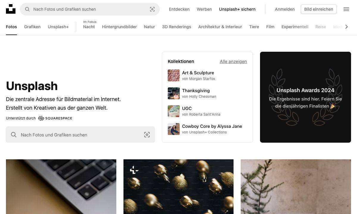 Unsplash Screenshot